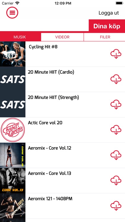 Friskis&Svettis Musikspelare