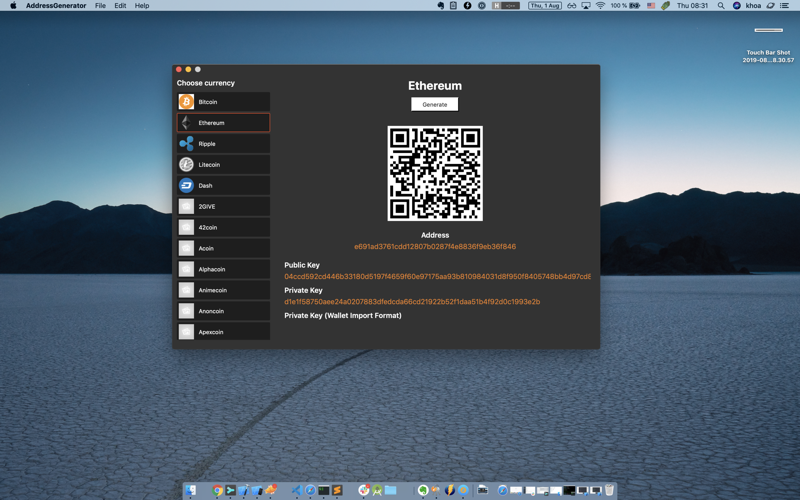 Coin Address Generator screenshot 2