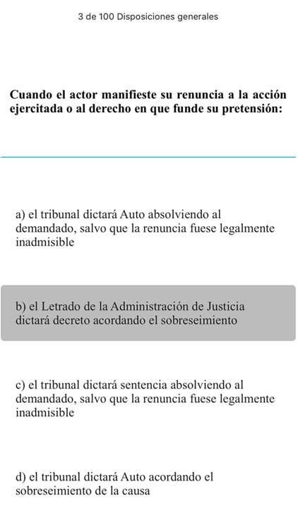 Test Derecho Procesal Civil
