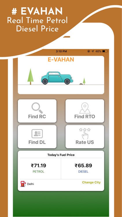 Evahan: RTO INFO, Fuel Price