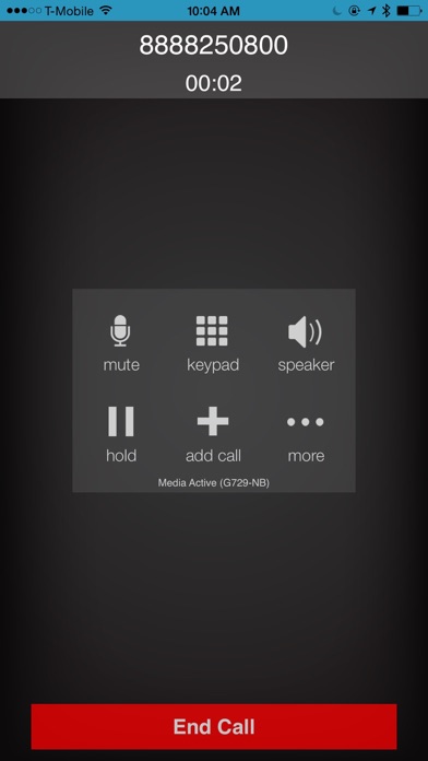 VirtualPBX Softphone Screenshot