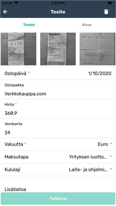 Laskupiste Screenshot