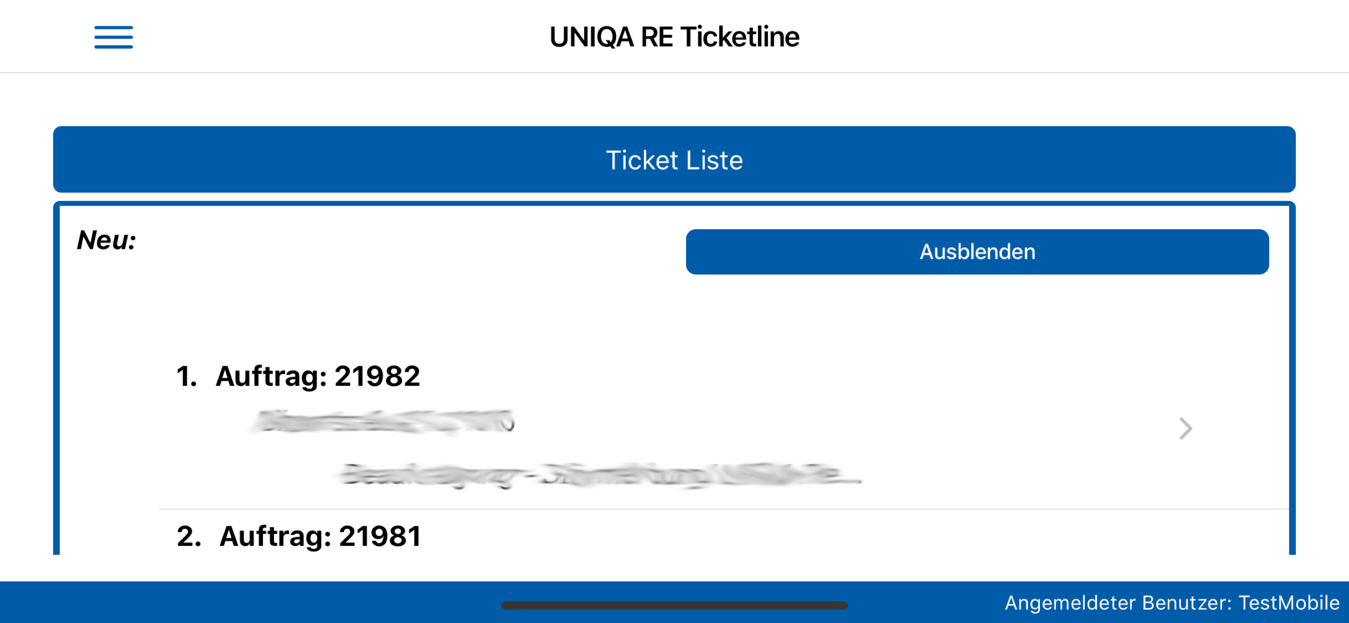 UNIQA RE Ticketline