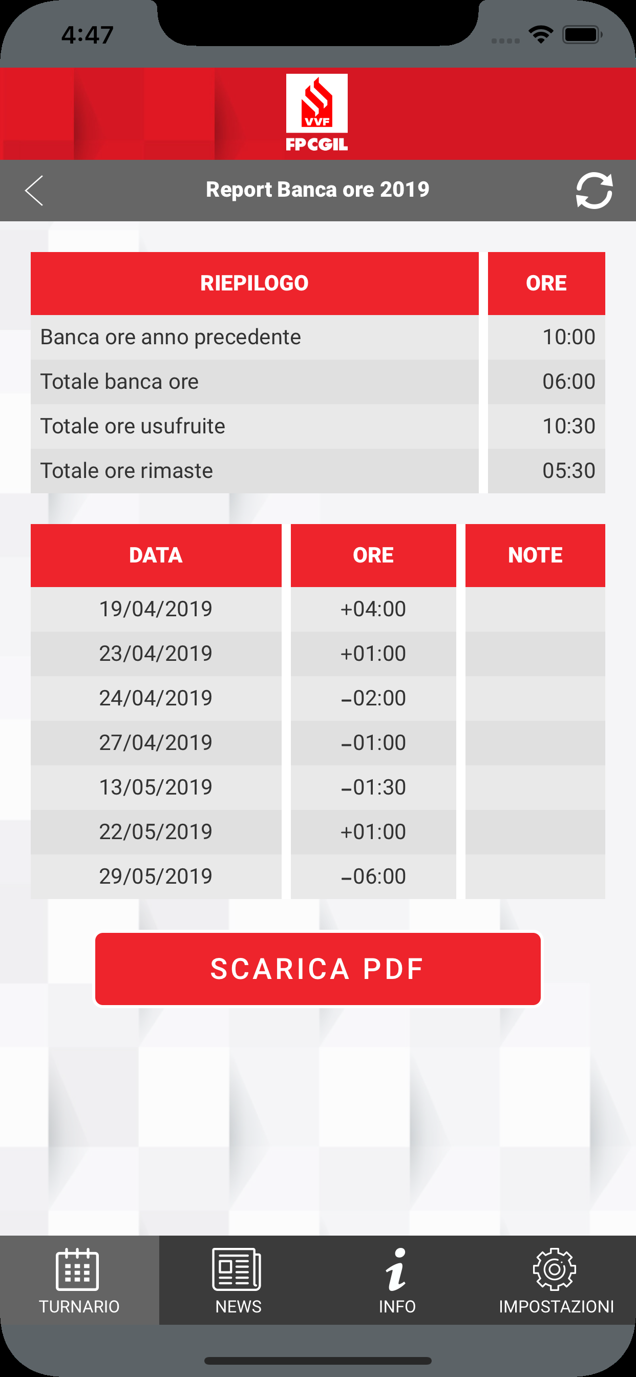 Il Turnario VVF screenshot 4