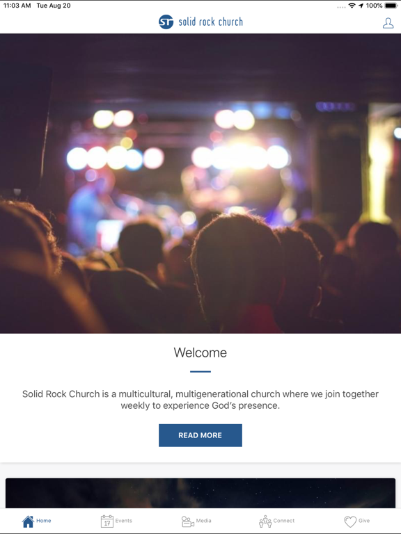 Solid Rock Church iPad screenshot 1 - Lifestyle app