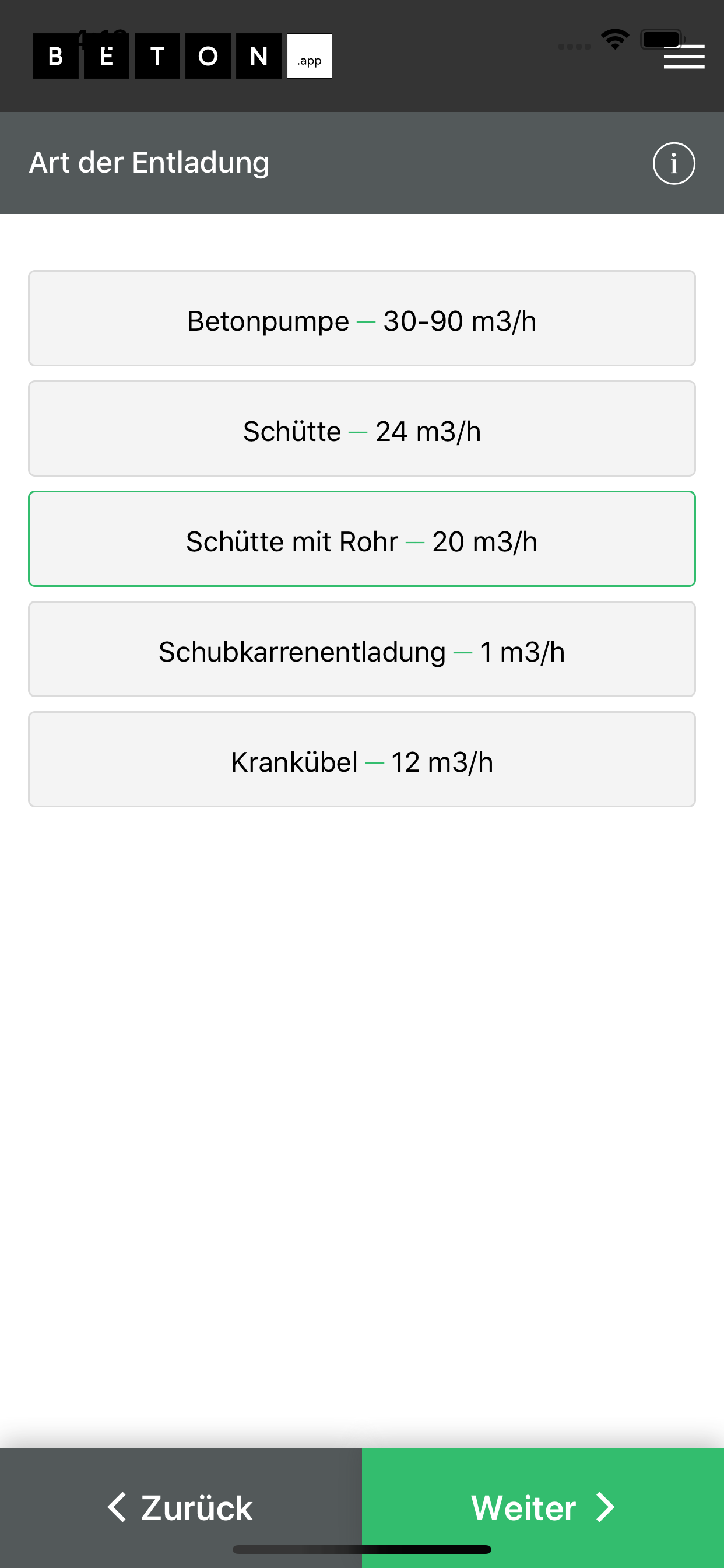 BETON-app