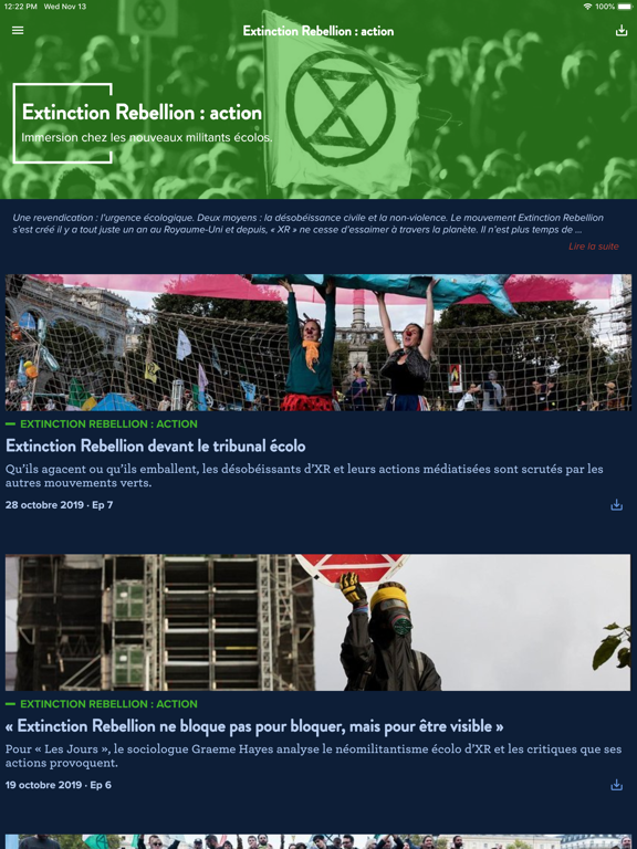 Les Jours iPad screenshot 4 - News app