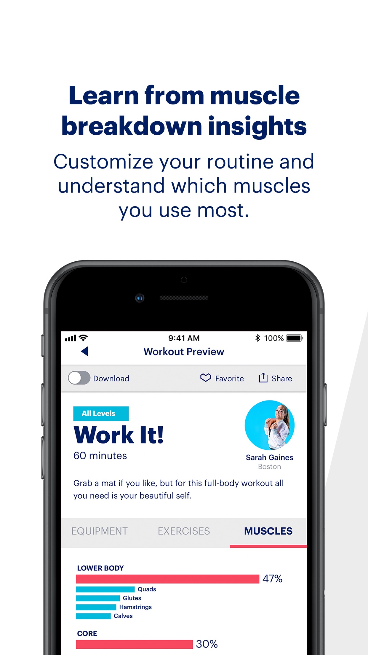 Screenshot do app ASICS Studio: At Home Workouts