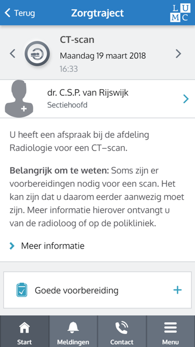mijnLUMC Screenshot