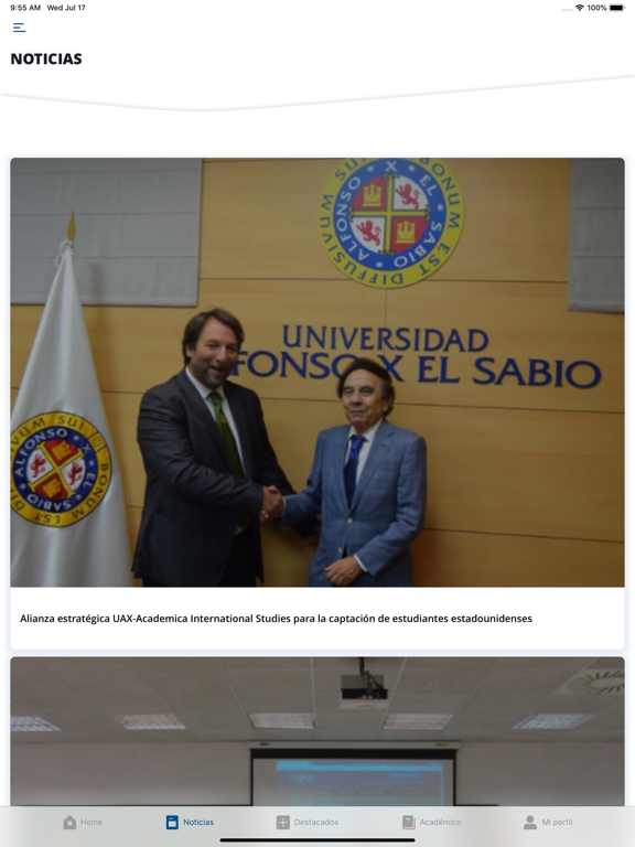 UAX - U. Alfonso X el Sabio iPad screenshot 5 - Education app