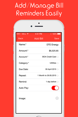Remind My Bills - Easy Bill Manager, Account Monitor & Budget Expense Reminder Business