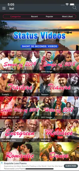 Game screenshot Isai: Tamil video songs 2022 apk