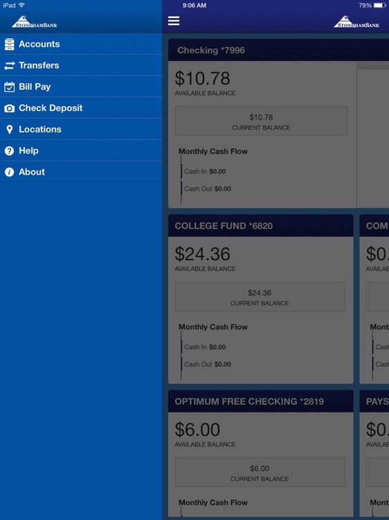 StonehamBank Mobile for iPad
