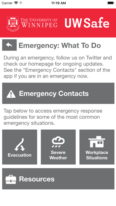 UW Safe Screenshot
