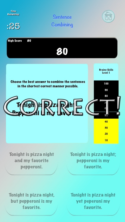 Brainy Skills Sentence Combine