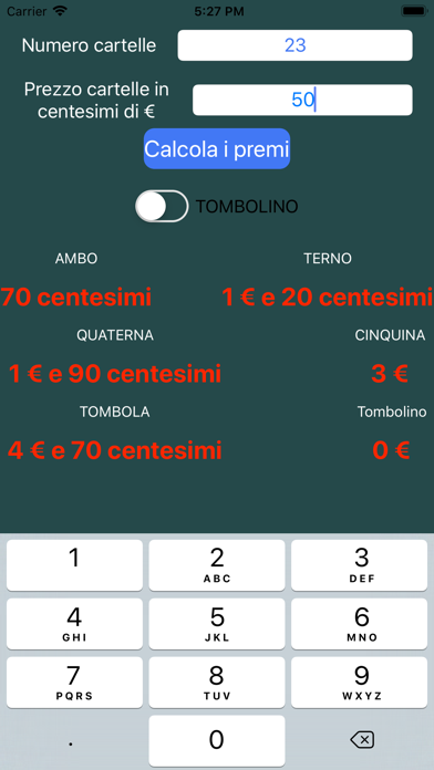 Screenshot #1 pour Montepremi Tombola