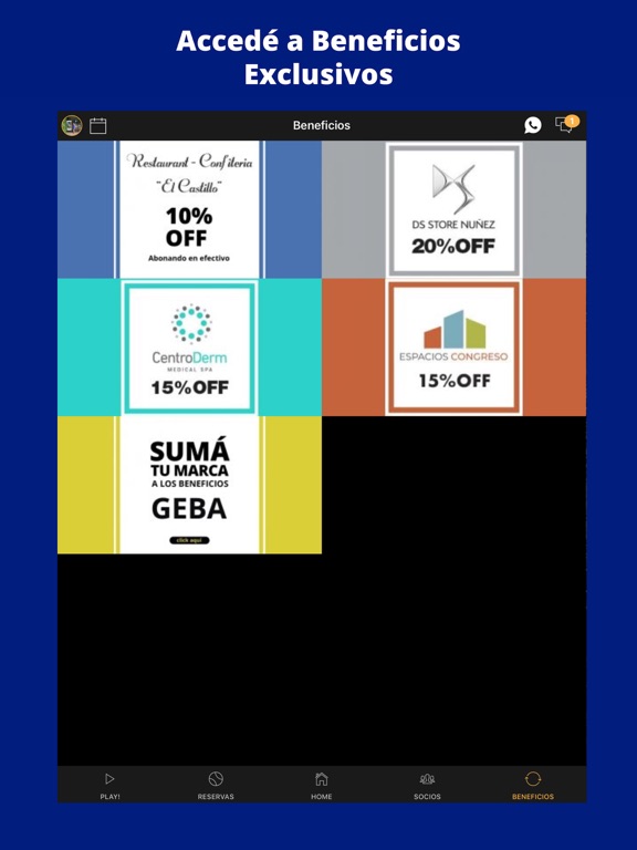 GEBA iPad screenshot 4 - Sports app