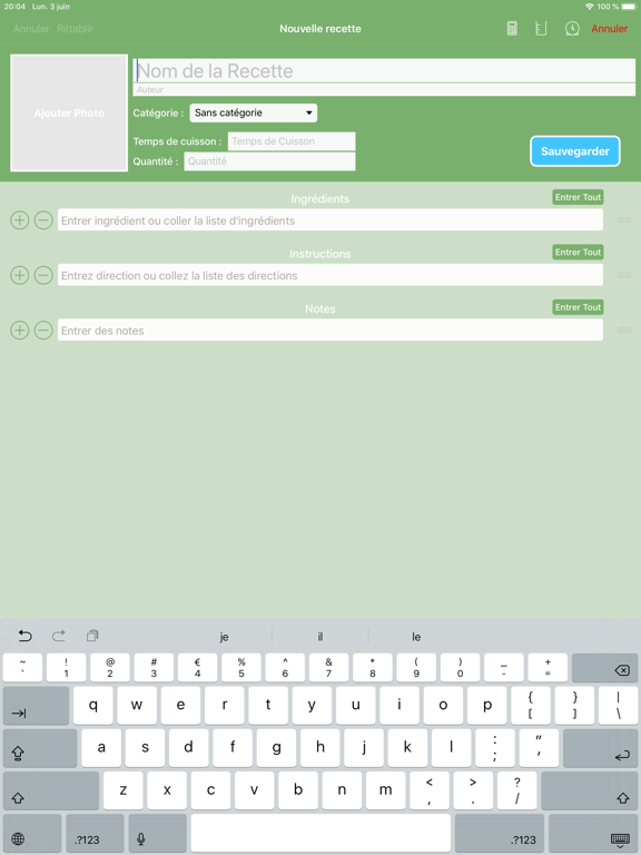 Screenshot #6 pour Personal Cookbook II