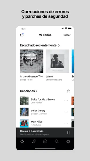 Captura de pantalla de Sonos S1 Controller en iPhone 4