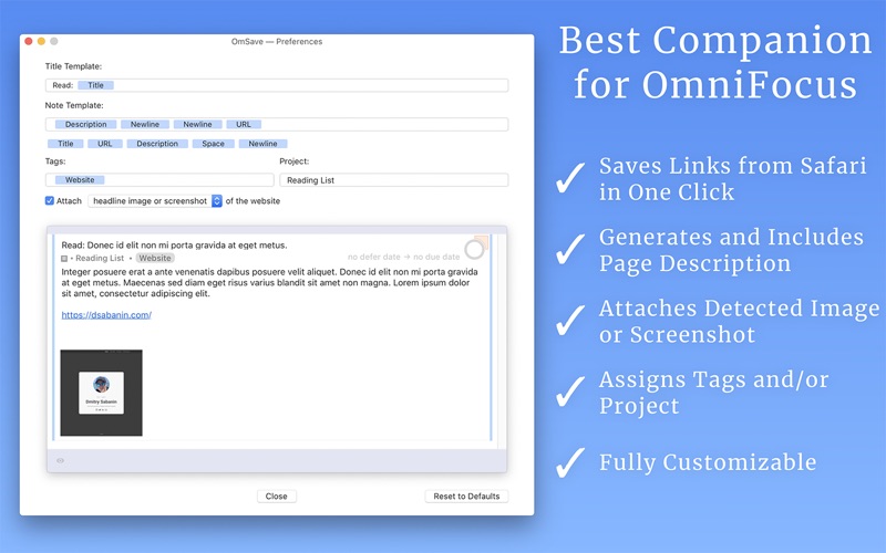 Screenshot #1 pour OmSave for Safari
