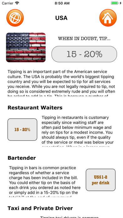 Screenshot #2 pour Worldwide Tipping Guide