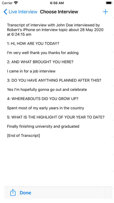 Our Interview screenshot