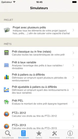 Capture d'écran de Mes Prêts, Simulation Crédit sur iPhone 2