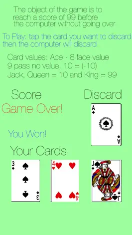 Game screenshot NinetyNineCardGame apk