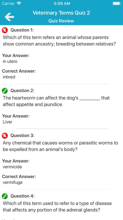 Vet Terminology Quizzes screenshot-3