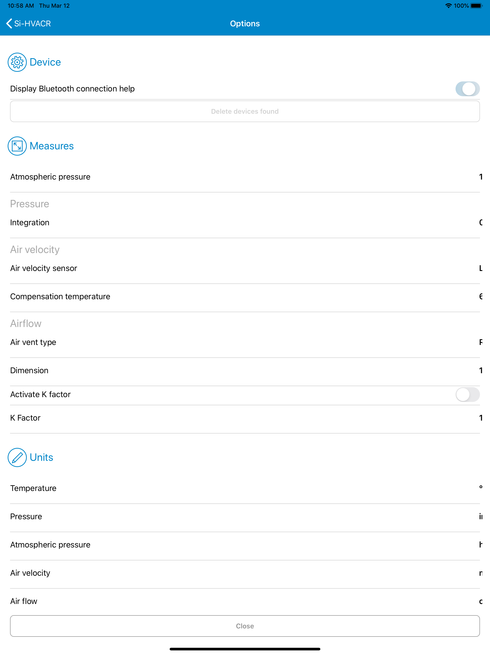 Si-HVACR Measurement MobileApp