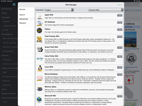 Wikipanion for iPad iPad app afbeelding 3