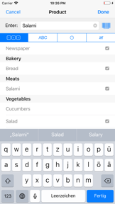 ShoppingList screenshot