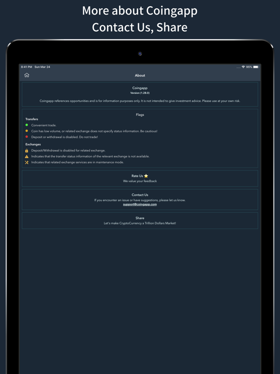 Coingapp: Arbitrage Tracker iPad screenshot 5 - Finance app