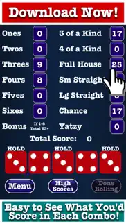 stress free yatzy classic dice iphone screenshot 1