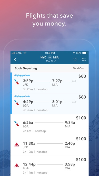 Skiplagged — Flights & Hotels