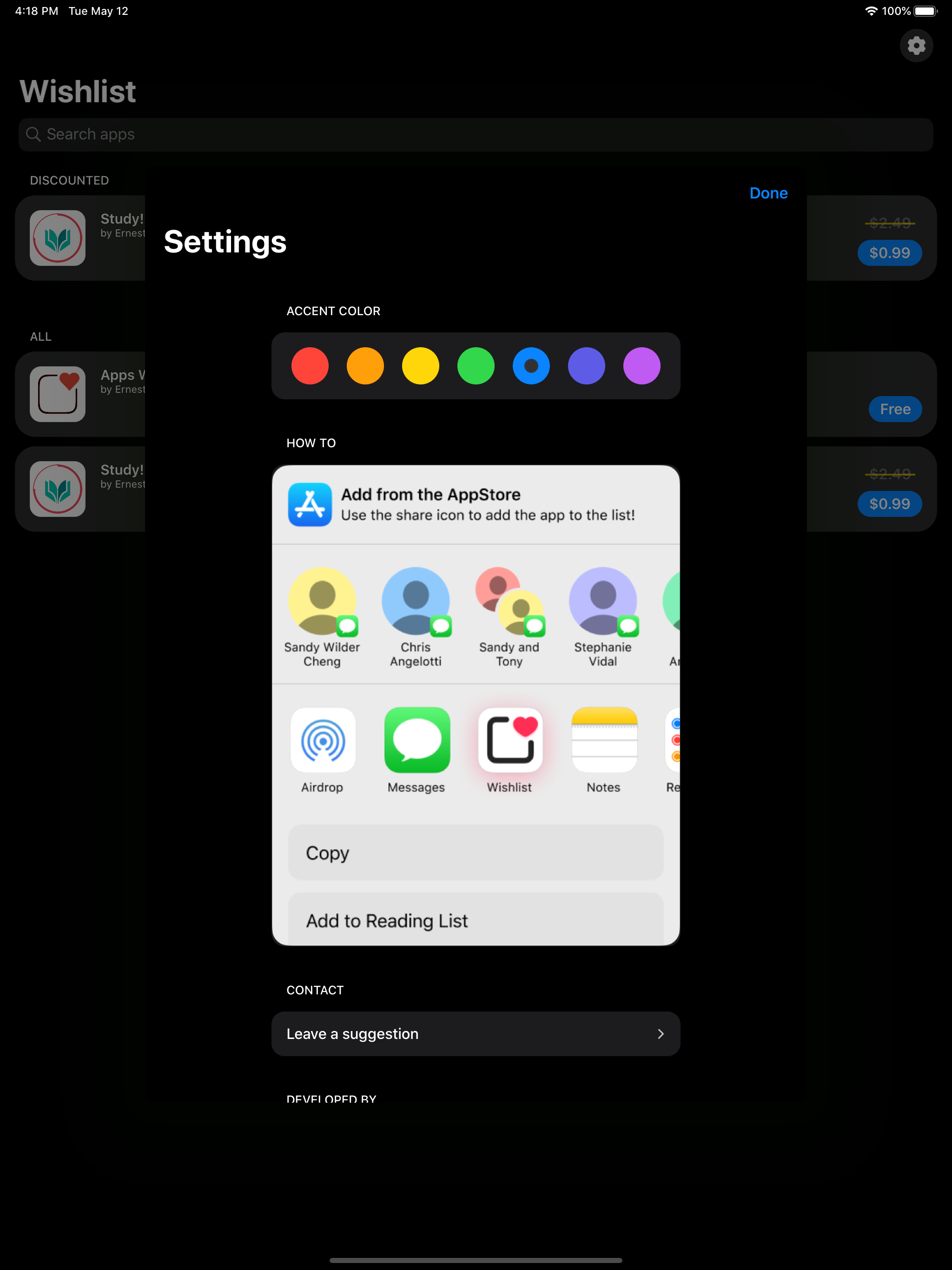 Apps Wishlist