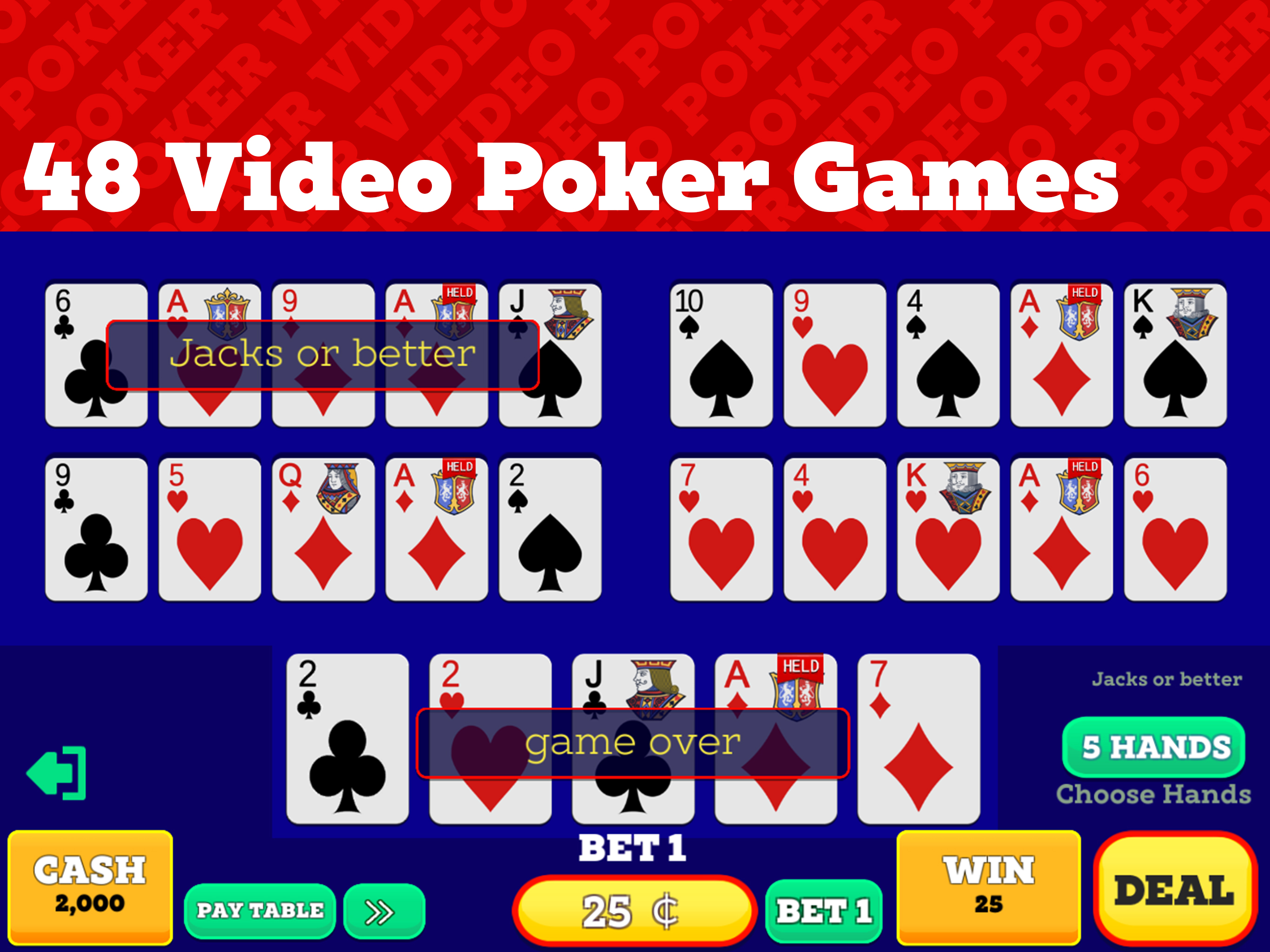 Video Poker Vegas Multi Hand screenshot 8