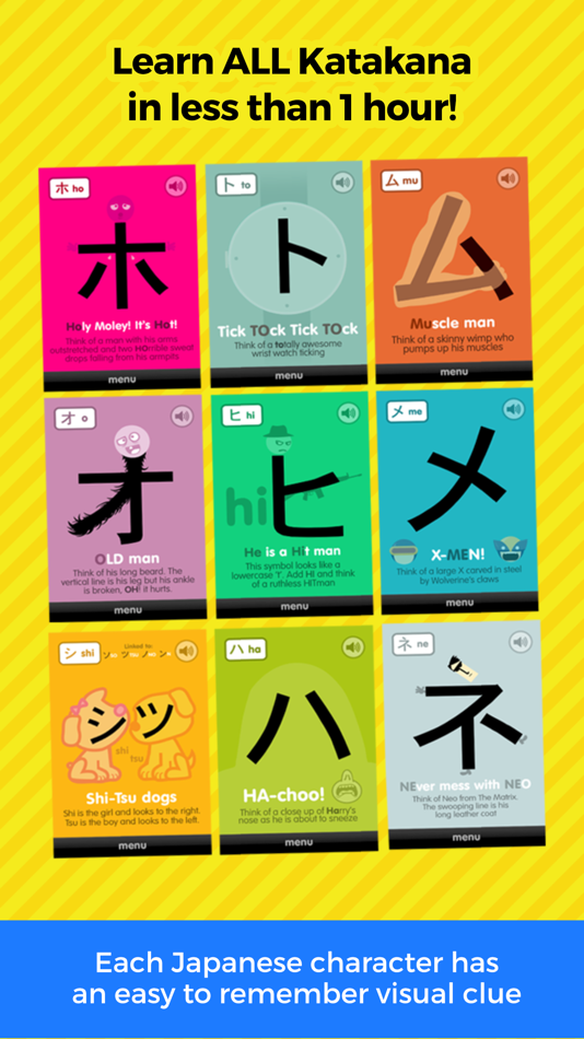 #3. Dr. Moku's Katakana Mnemonics (iOS) 由: Byrne Bob