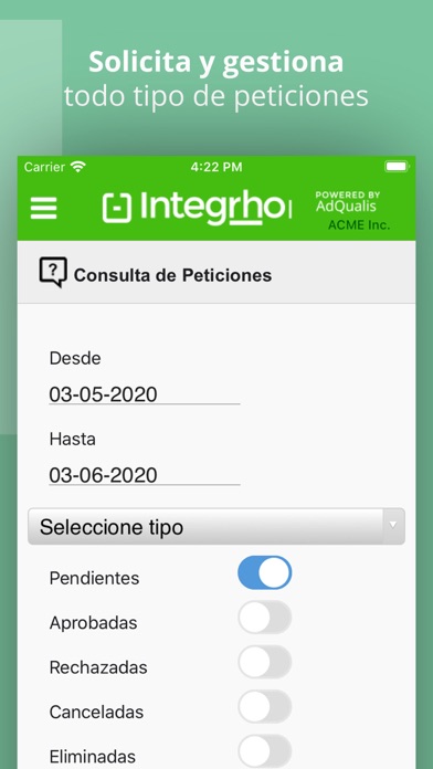 Integrho itg/MOBILE Screenshot