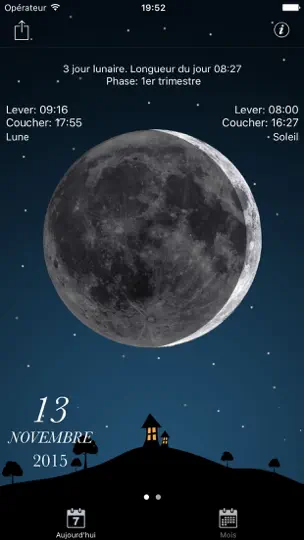 Capture d'écran de Calendrier Phases De La Lune sur iPhone 2