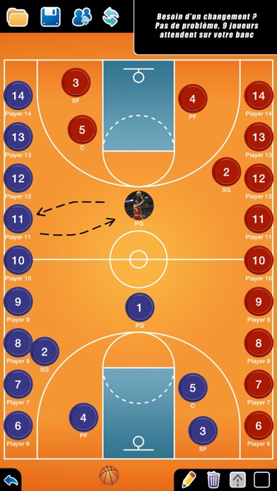 Screenshot #2 pour Planche Tactique: Basket