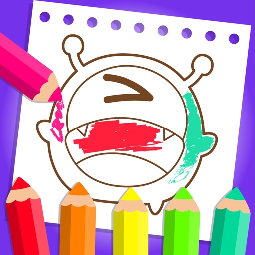 CandyBots Coloring Book Kids Icon