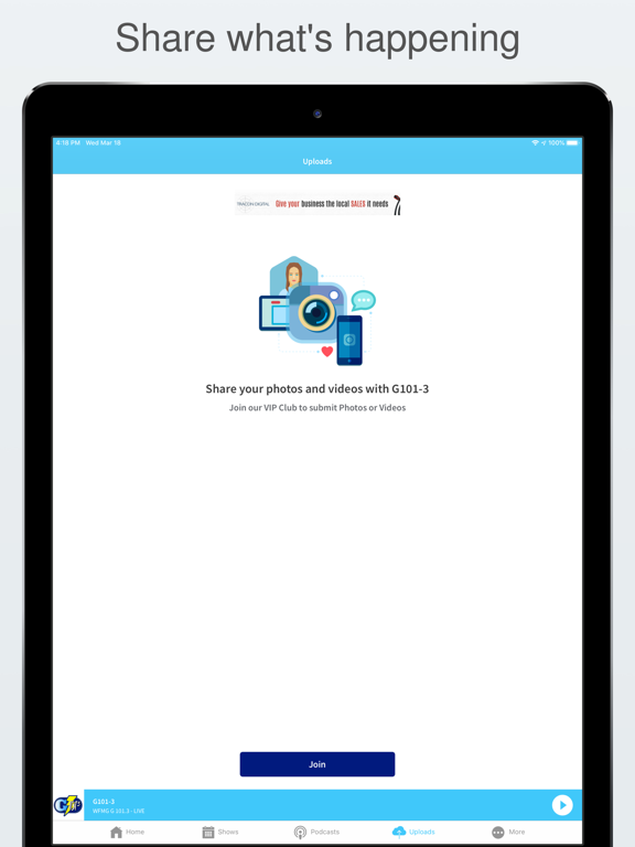 G101-3 Radio iPad screenshot 5 - Music app