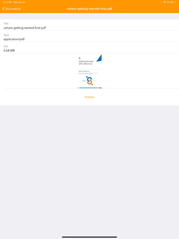 uShare.to iPad screenshot 5 - Productivity app