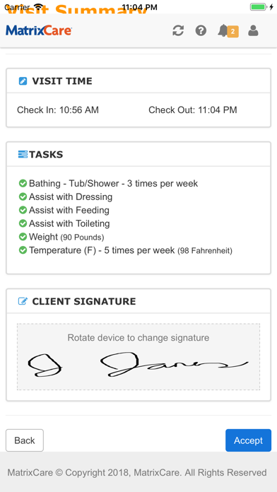 MatrixCare for Home Care Screenshot
