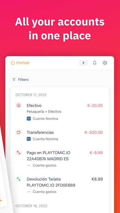 Nexafin Spend Tracking App Screenshot