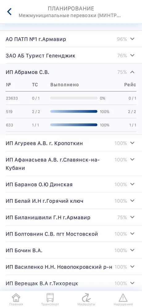 Транспорт.Контроль