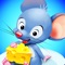 A fun baby puzzle with simple one swipe gameplay, with a cute mouse partying in a kitchen