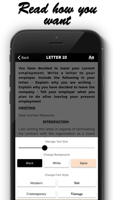IELTS Letters Screenshot