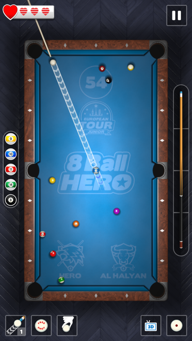 8 Ball Hero - Pool ビリヤードパズルゲームのおすすめ画像2